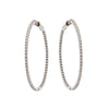 Sybella  - Hoops CZ Silver 40mm Earrings
