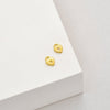 Linda Tahija - Stud Love Lock Gold Plate Earrings