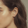 Linda Tahija - Double Diamond Bar White Gold Earrings
