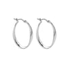 Najo - Silver Ribbon Cinta Oval earrings