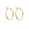 Najo - Hoop Ribbon Gold earrings
