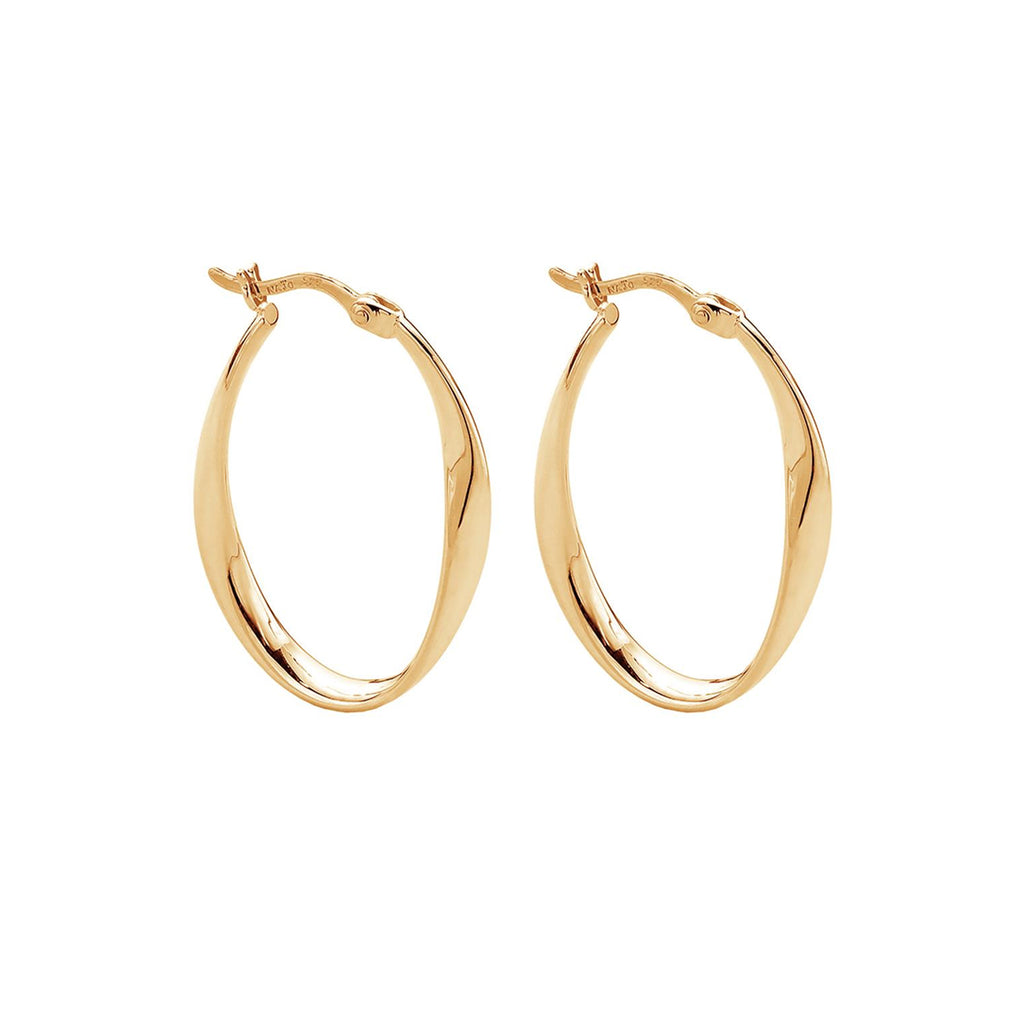 Najo - Hoop Ribbon Gold earrings