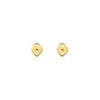 Linda Tahija - Stud Love Lock Gold Plate Earrings