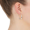 Najo - Silver Ribbon Cinta Oval earrings