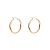 Najo - Hoop Ribbon Gold earrings 28mm