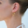 Linda Tahija -  Daisy Hoop Gold Earrings