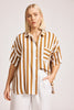Eb & Ive - Treville Stripe Shirt -  Caramel