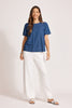 Eb & Ive -  Melenia Denim Indigo Top