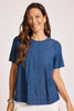 Eb & Ive -  Melenia Denim Indigo Top