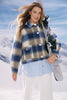 Haven -  Fargo Cropped Jacket - Blue