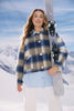 Haven -  Fargo Cropped Jacket - Blue