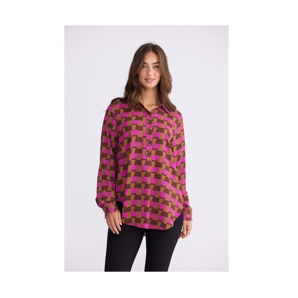 Brave & True-  Astrid Shirt - Geo Prism