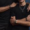 Najo - Memento Men’s Leather Buckle Identity Bracelet