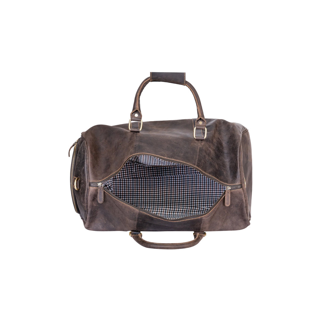 Overnight Bag Milan - Rugged Leather - Brown