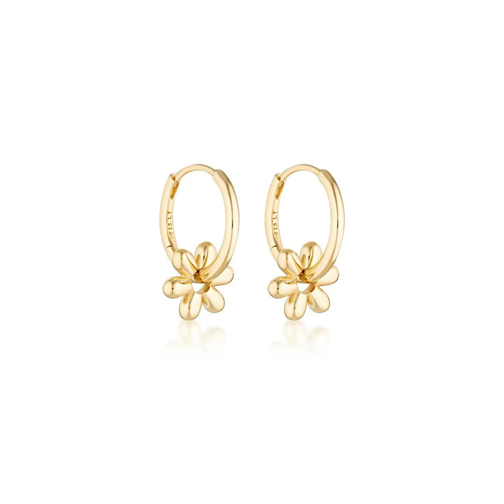 Linda Tahija -  Daisy Hoop Gold Earrings