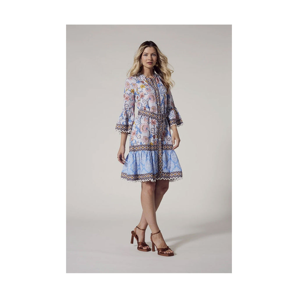 Dress - Anacapri Dress - Ecru Multi