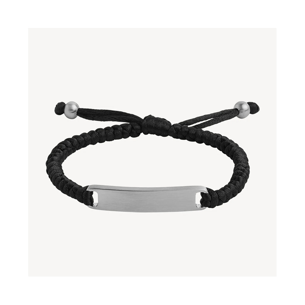 Najo - Elemental Men’s Cord Identity Bracelet BLACK
