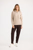 Home Love - Quarter Zip Cable Knit - Cream