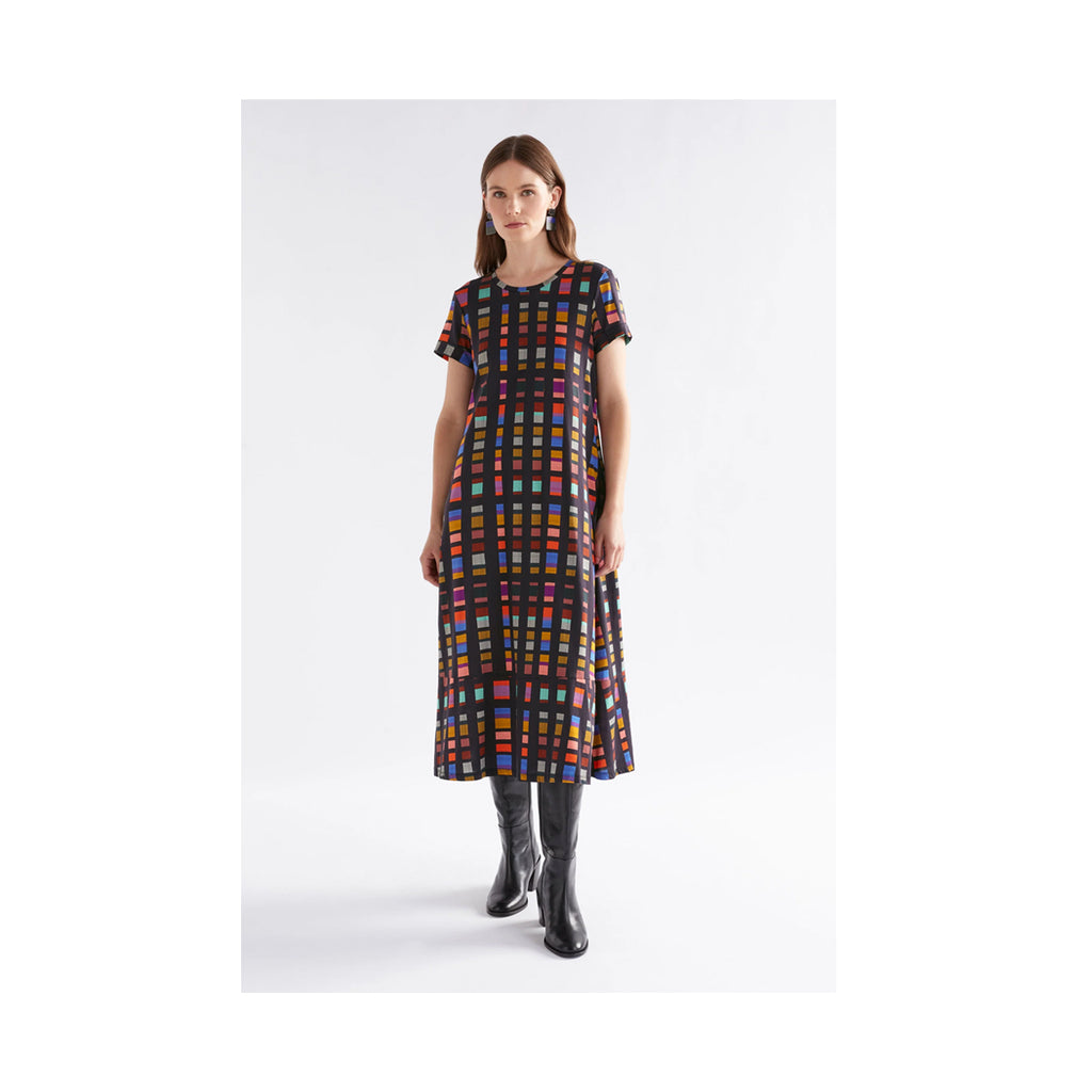 Elk - Haki Dress Tessela Print