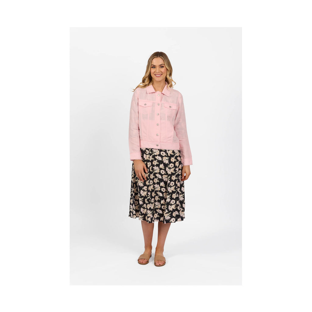 Vassalli  - Light Pink - Linen Frayed Jacket