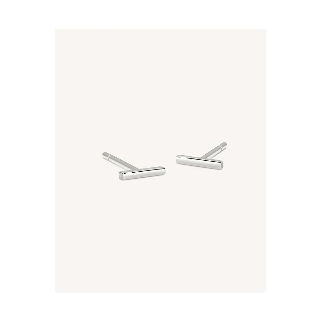 Linda Tahija - Earrings Stud Mini Bar Silver