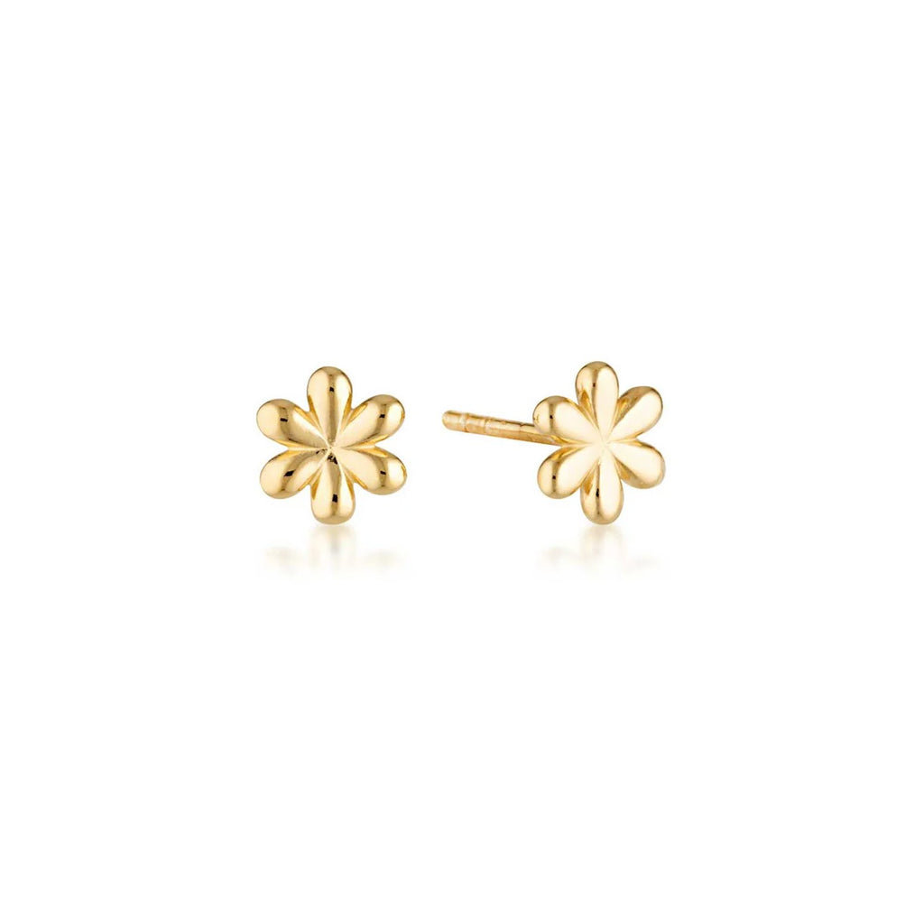 Linda Tahija - Earrings Stud Daisy Yellow Gold Plate
