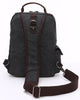 Canvas Single Strap Sling Bag Backpack - Black