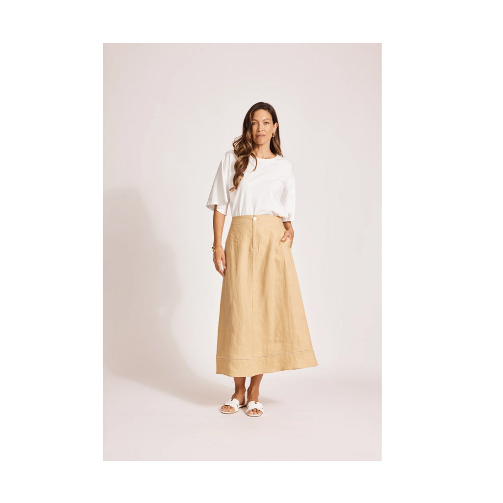Eb & Ive -  Miramar Maxi Skirt - Camel