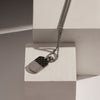 Najo - The Aviator Carbon Fibre and Steel Dog Tag Pendant