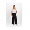 Vassalli - Wide Leg Full Length Pant with Elastic Back Waistband