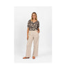 Vassalli - Wide Leg Full Length Pant with Elastic Back Waistband