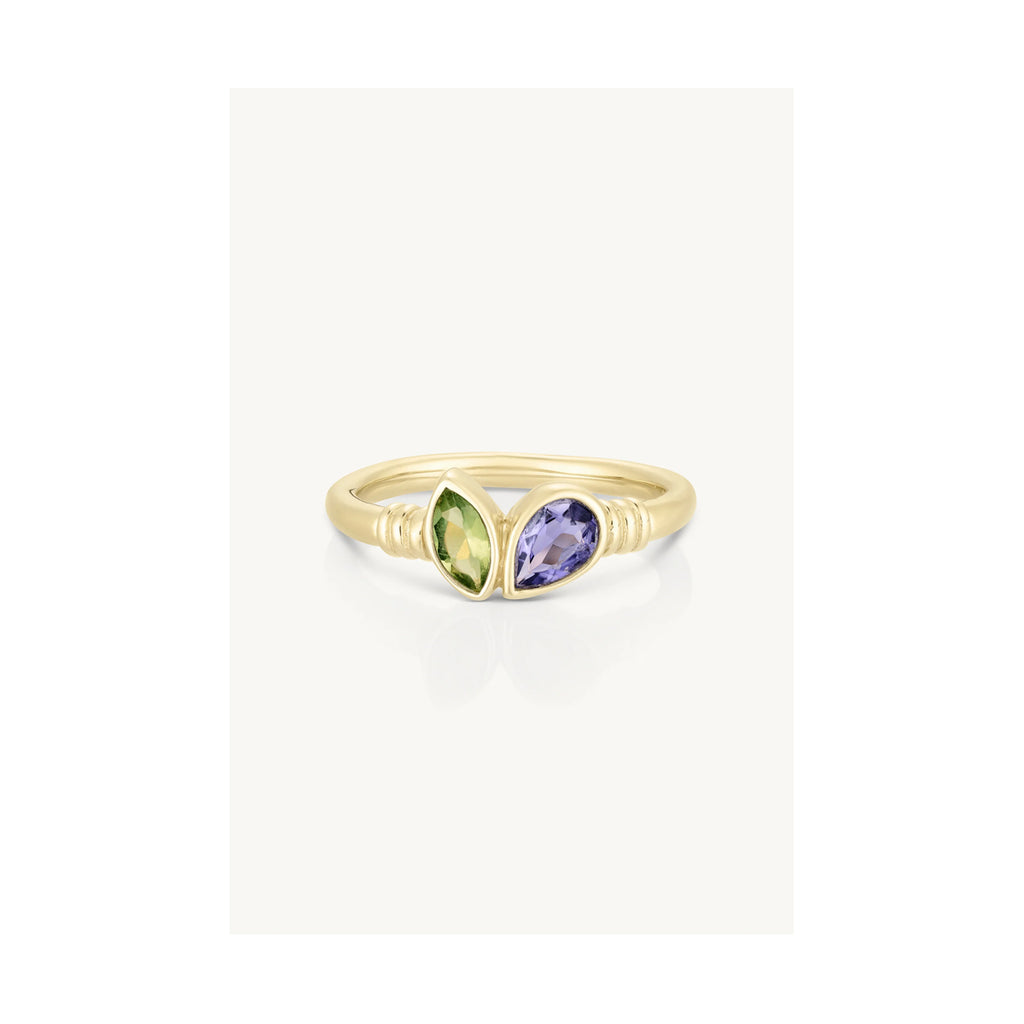 ToniMay - Xanthe Lolite Yellow Gold Plate Ring