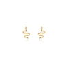 Linda Tahija - Earrings Stud Serpent Yellow Gold Plate