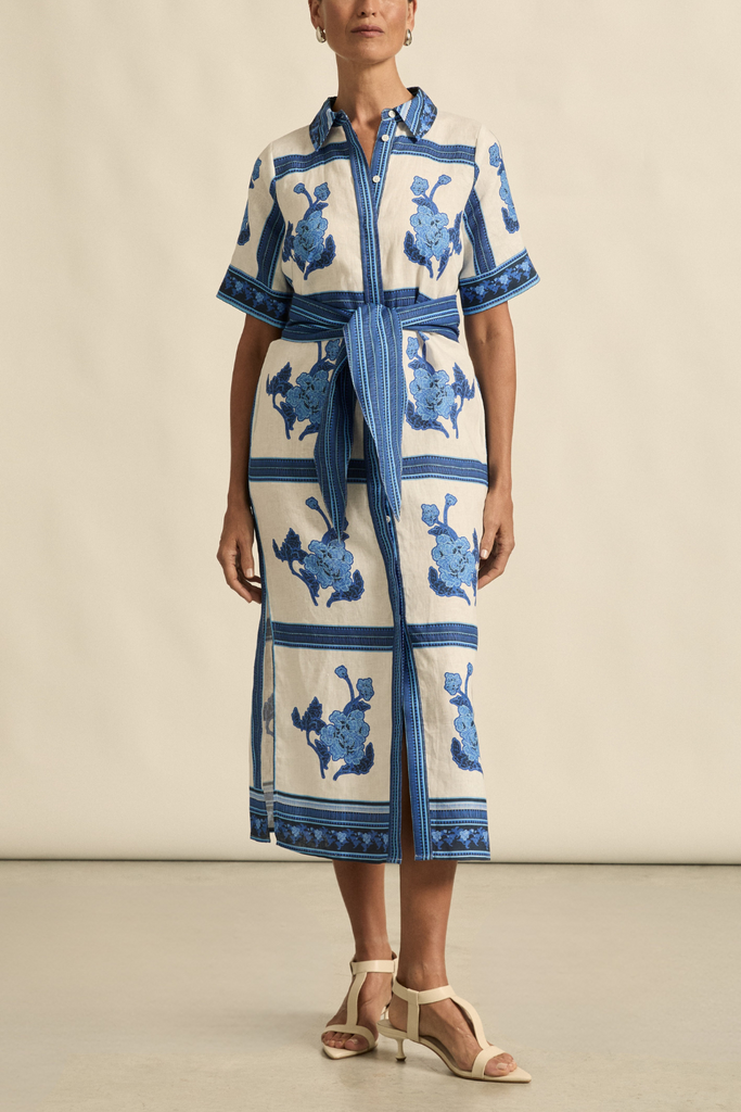 Zoe Kratzmann -  Roam Azure Collage Dress