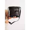 Leather Shoulder Bag Liane - Black