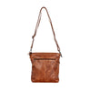 Leather Soulder Bag - Liane -  Cognac