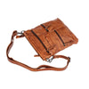 Leather Soulder Bag - Liane -  Cognac
