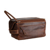 Toiletry Bag Leather 2 Zip