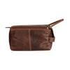 Toiletry Bag Leather 2 Zip