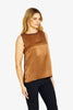 Ping Pong - Sammi Contrast Knit Tank Top in Chestnut