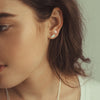 Linda Tahija -  Stud Lightning Bolt Gold Plate Earrings