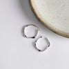 Najo - Twist Hoop Solid Silver Earrings