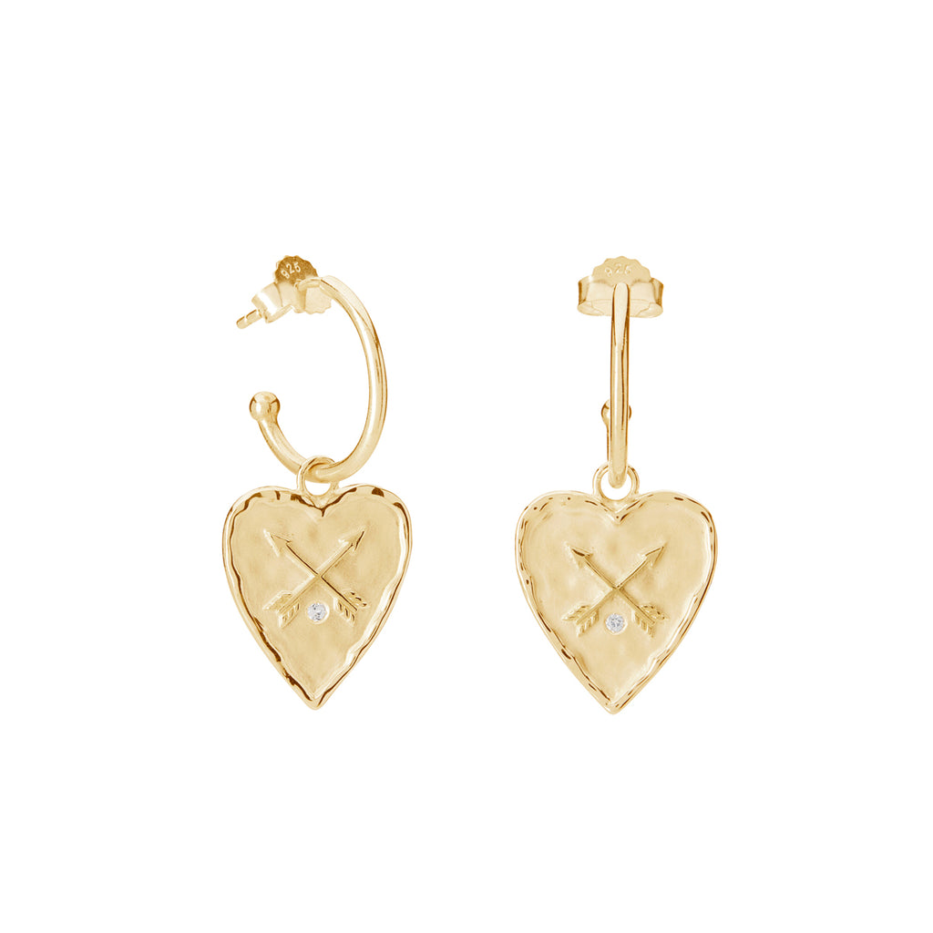 Murkani -  Heart Gold earrings