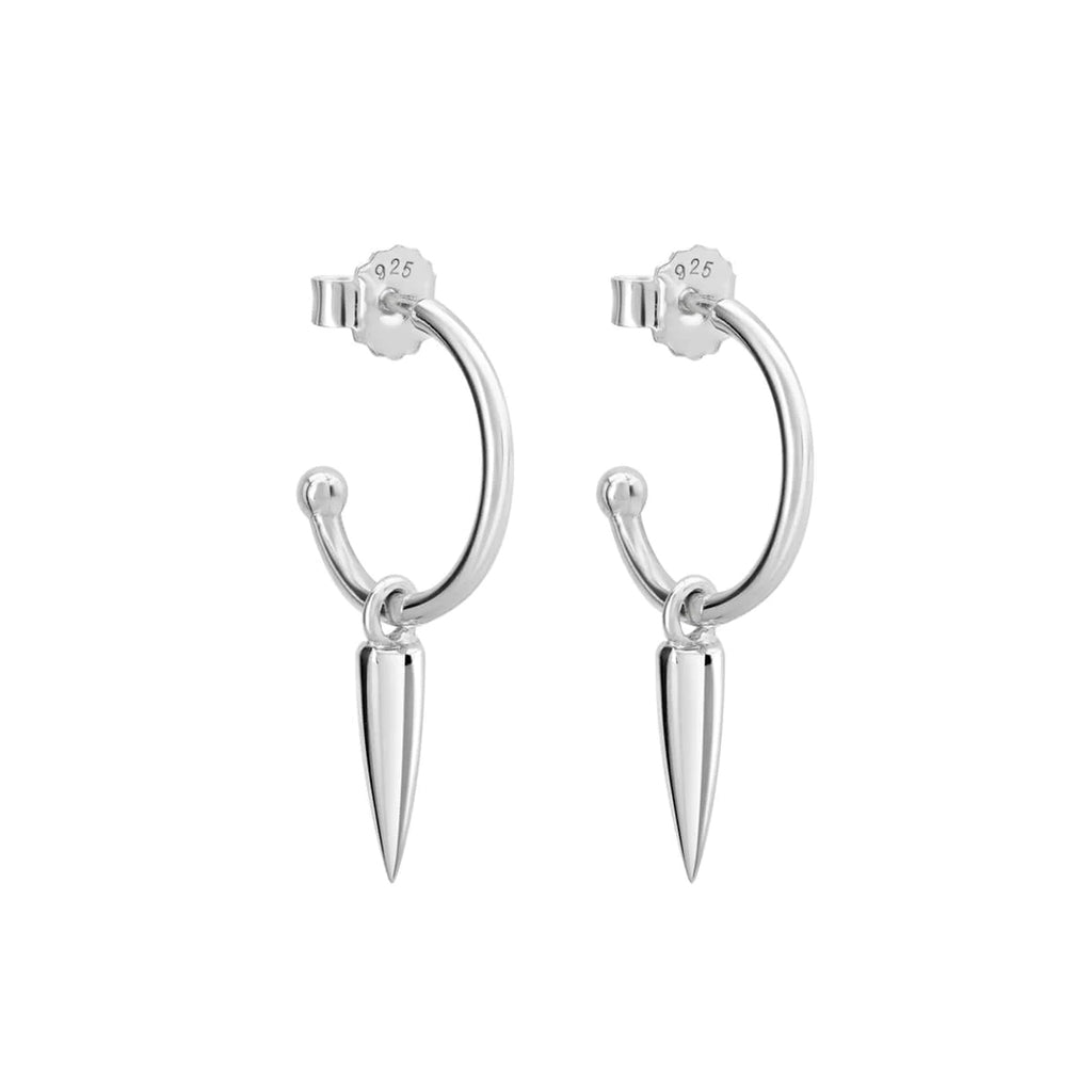 Murkani - Hoop Dagger Silver Earrings