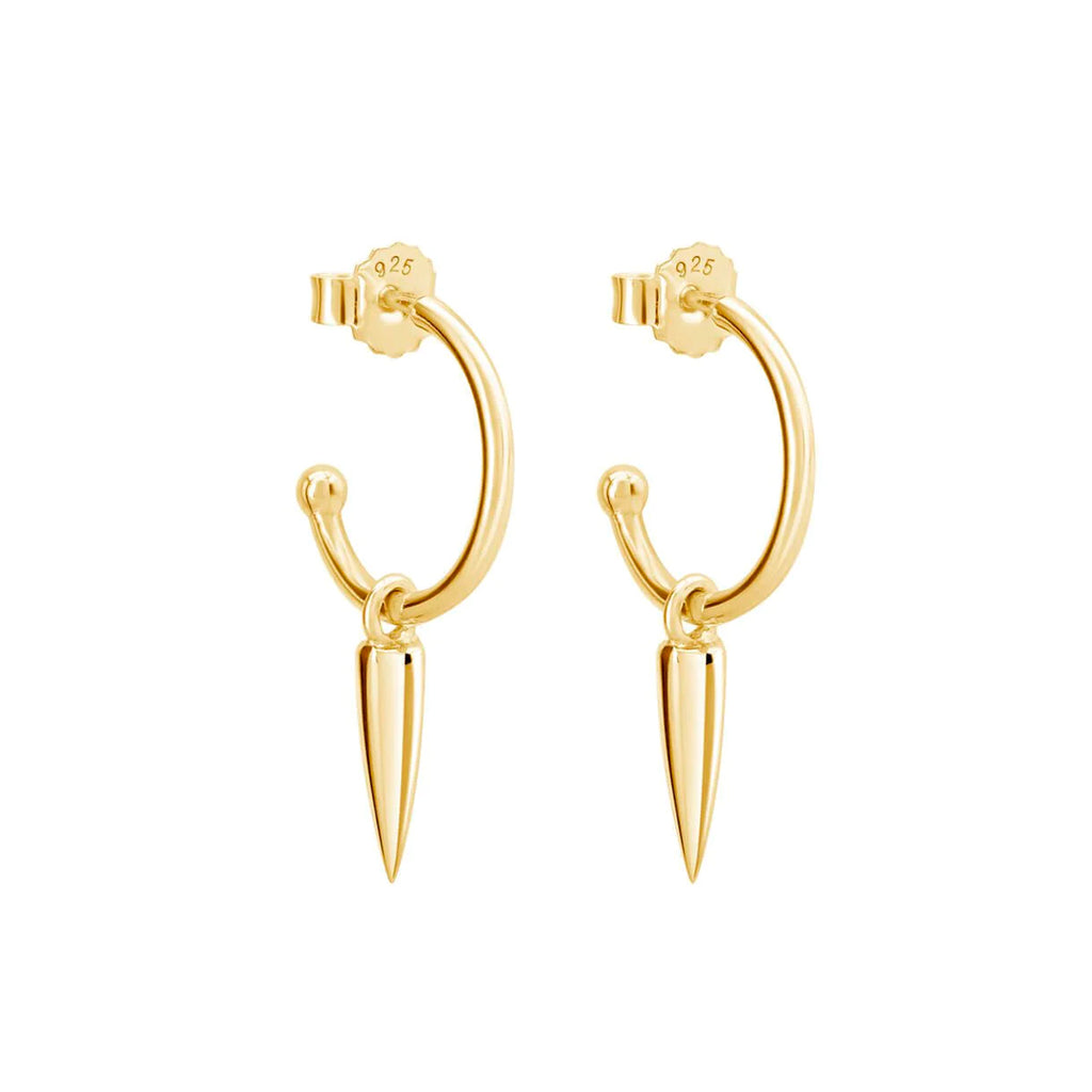 Murkani -  Hoop Dagger Yellow Gold Earrings