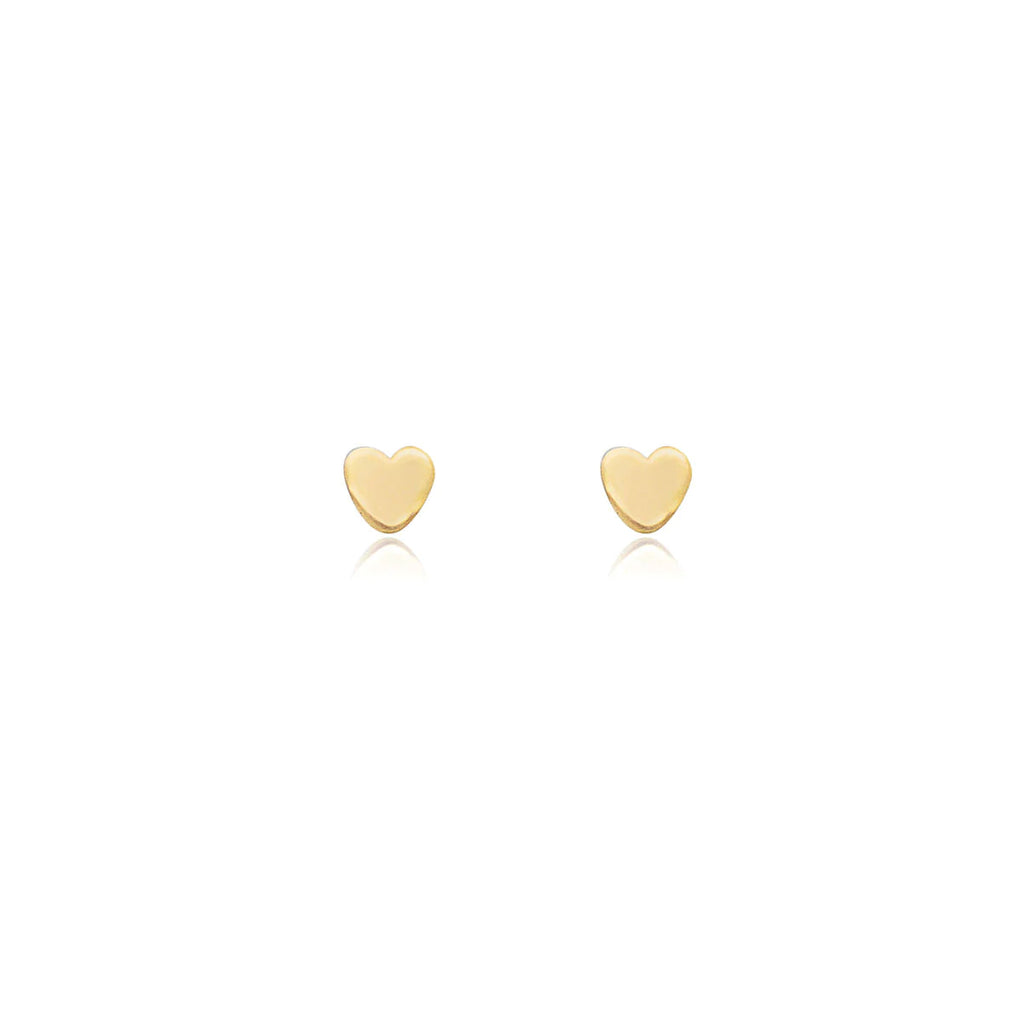 Linda Tahija - Stud Heart Gold Plate Earrings