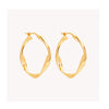 Najo - Twist Hoop Yellow Gold Earrings