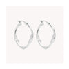 Najo - Twist Hoop Solid Silver Earrings