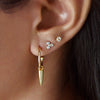 Murkani -  Hoop Dagger Yellow Gold Earrings