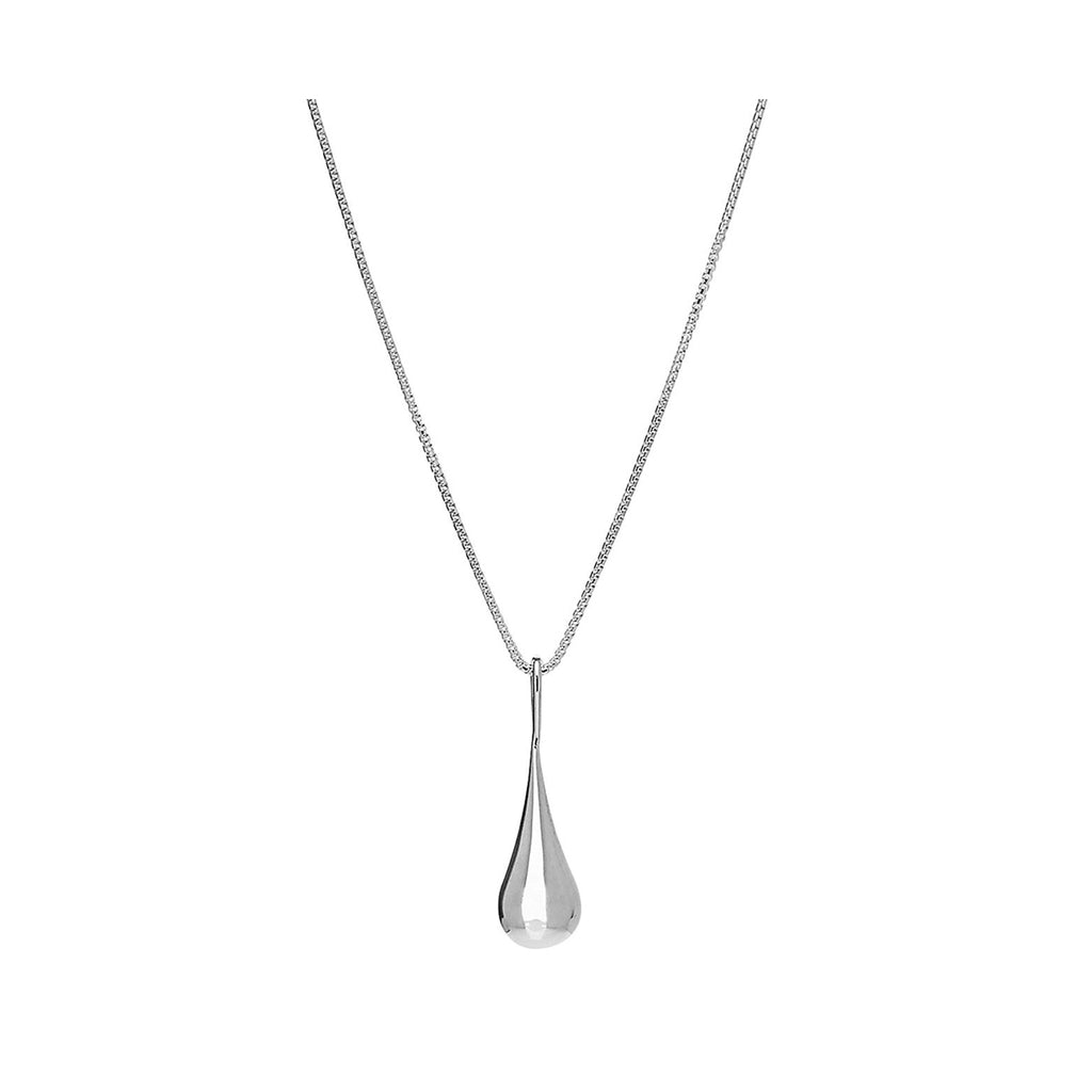 Najo - Puff Teardrop Silver necklace